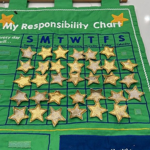 2 Responsibility-Chore Charts with Velcro  stars, responsibilities, and rewards - Picture 11 of 13